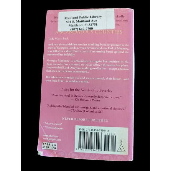 A Scandalous Countess A Novel of the Malloren World Jo Beverly Romance Historica - Picture 2 of 4